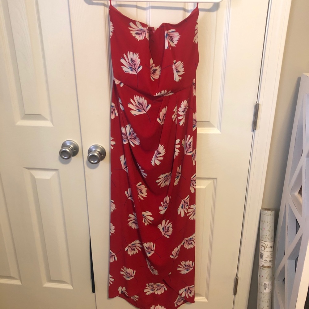 Floral Strapless dress